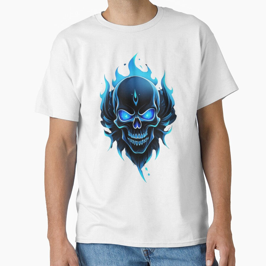 Blue Skull with Fire by OurGirlGertie
