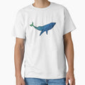 Gradient Blue Geometric Whale by zibziby