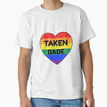 Rainbow Pride Heart Sticker – Taken Babe LGBT Love Design, Cute Gay Gift Graphic by wackyartwork