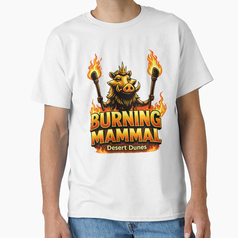 Burning Mammal Desert Dunes Festival Fire Boar Shirt by gahteeriffico