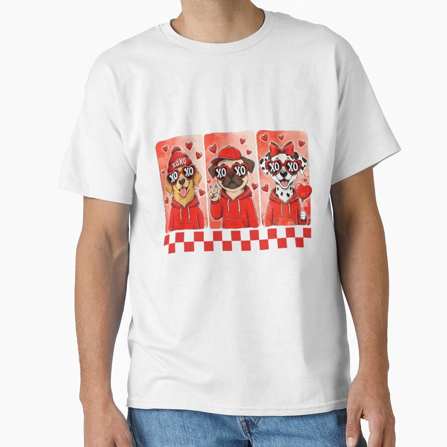 XOXO Valentine's Day Dogs Cute Puppy Valentine by KroghDs
