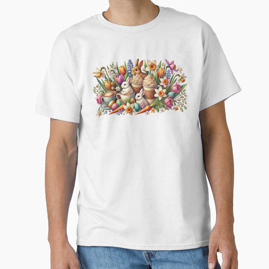 Easter Coffee Lovers With Easter Bunny by LuminOrb