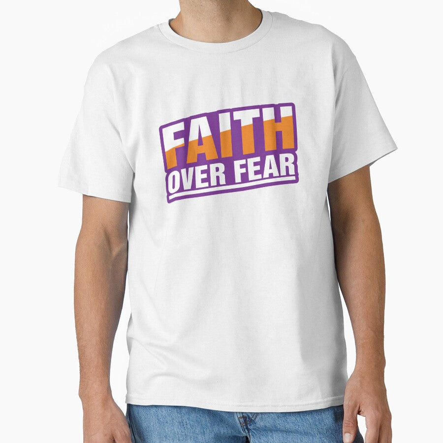 Faith Over Fear T-shirt and sticker by Billium Halder