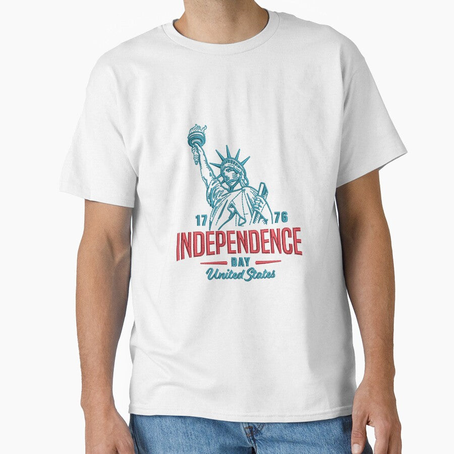Statue Of  Liberty Independence Day Embroidery by Cre8iveSkill