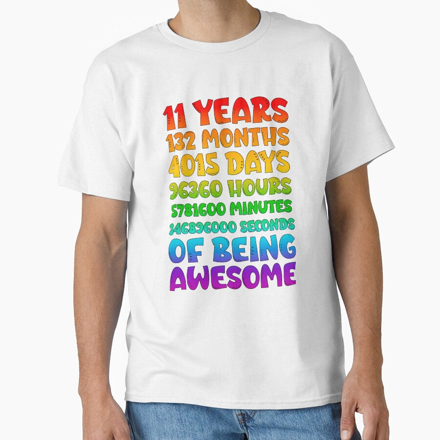 Fun 11th Birthday Gift - 11 Years 132 Months 4015 Days – Kids Birthday Design by Sun Sand & Sea Art