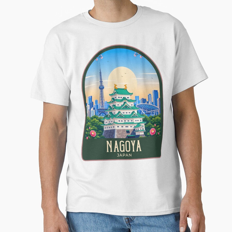 Nagoya Vintage Travel Illustration by HomeLivingCo