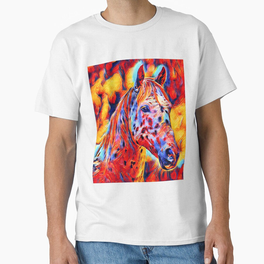Appaloosa horse close up portrait – colorful digital painting by NickoPrints