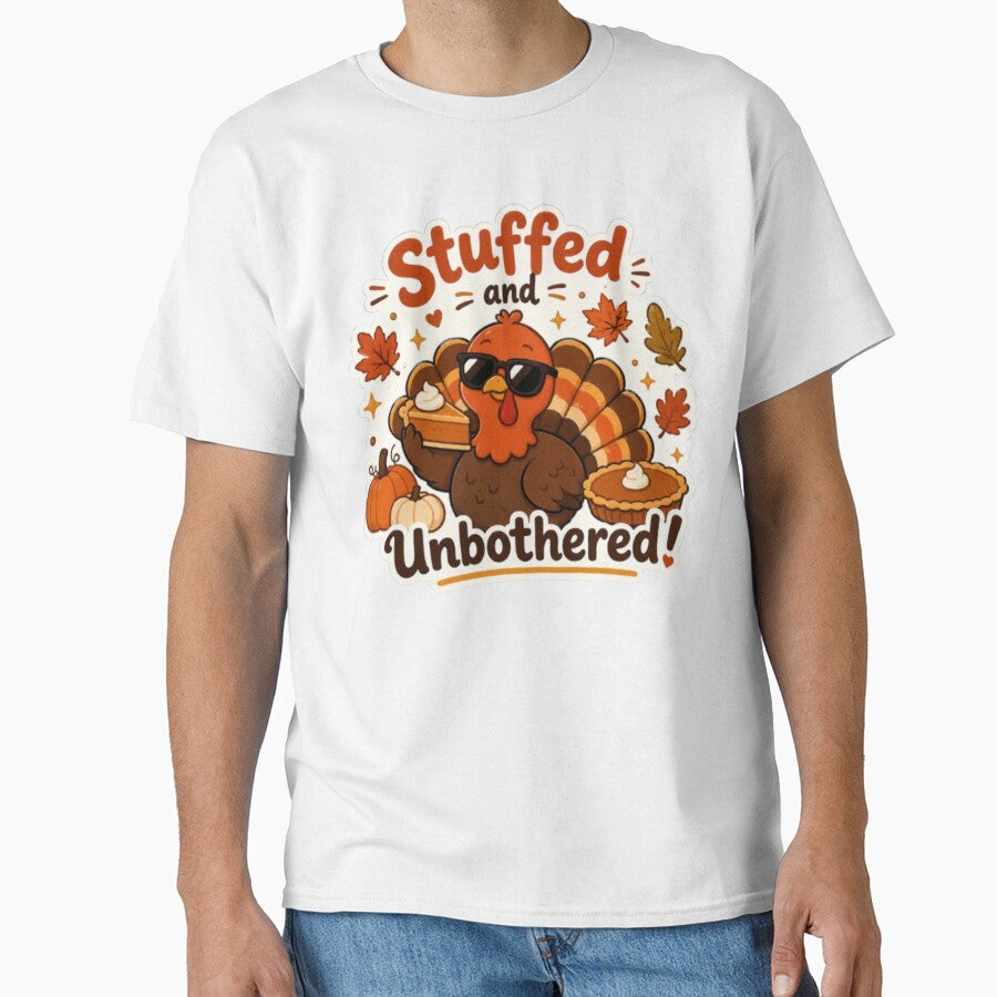 Stuffed And Unbothered Funny Turkey by Snurly