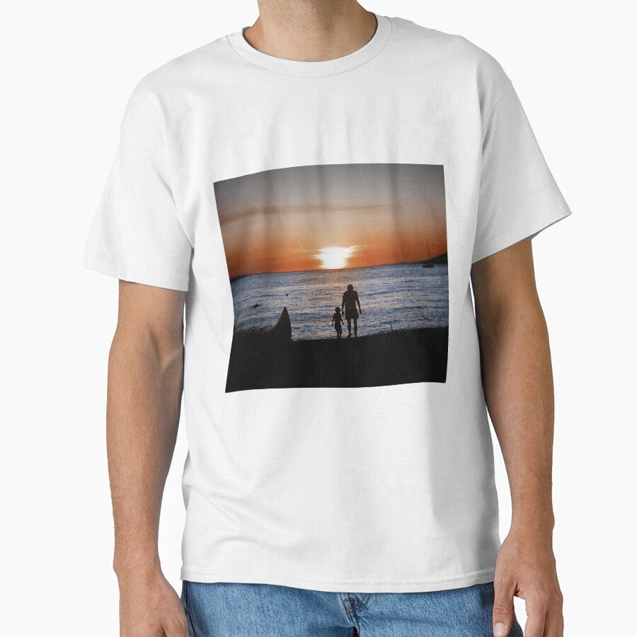 Sunset Father and Son on the beach by terrordrome