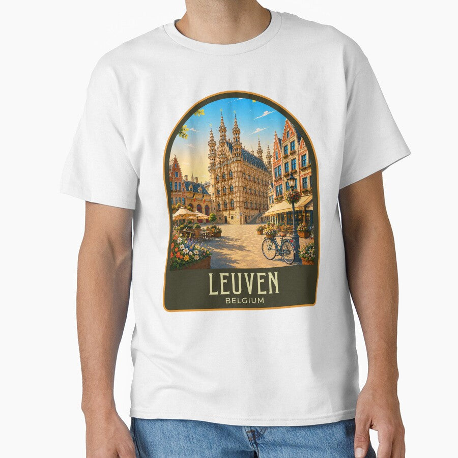 Leuven Vintage Travel Illustration by HomeLivingCo