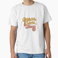 Peace, Love & Disco – Groovy 70s Psychedelic Typography Retro Design by DJCApparel
