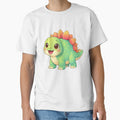 Cute Stegosaurus Dinosaur for Baby Clothes – Minimalist Illustration by Mac Sketches