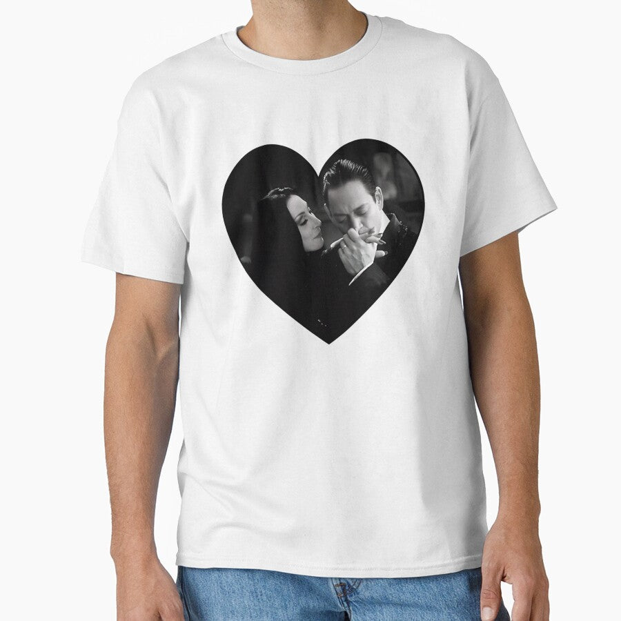 Morticia And Gomez Black And White Heart by QuriousShopp