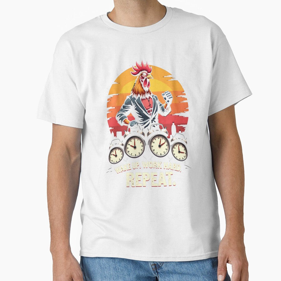 Wake Up, Work Hard, Repeat Chicken Design by FoxyJags