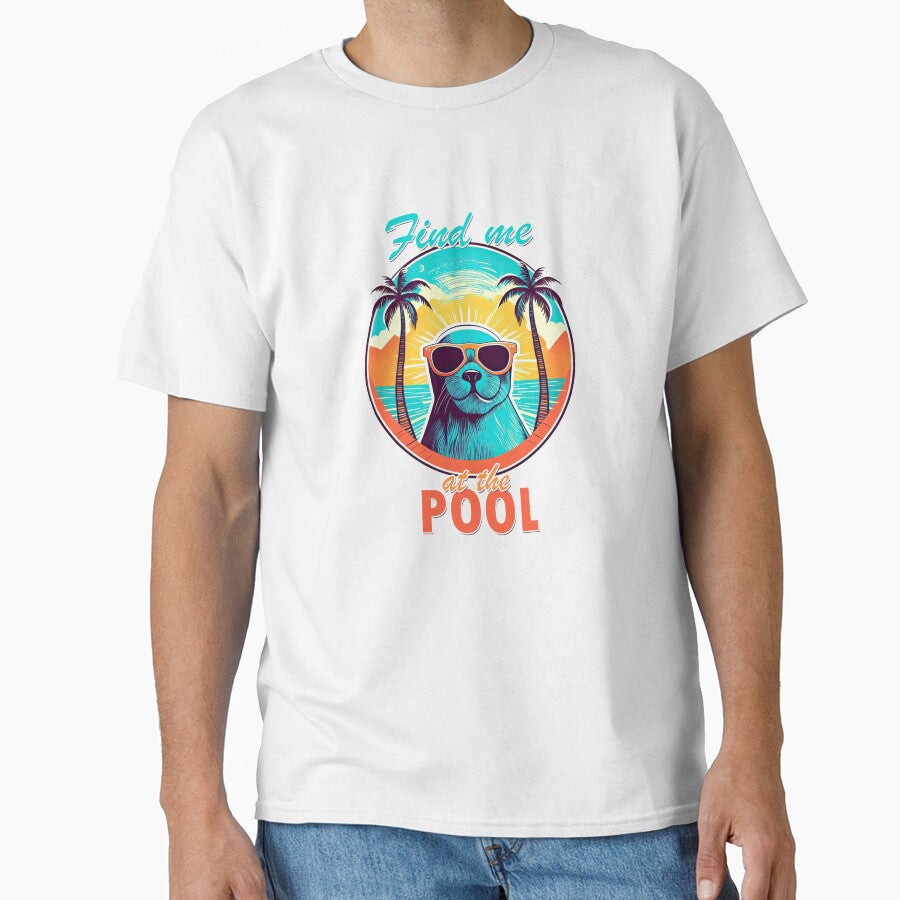Find me at the Pool Seal by TeePulseMania