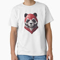 Red Geometric Panda Art by pUNKnown