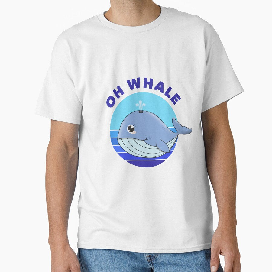 'Oh, whale...' Kawaii Blue Whale by Happy Puppy Print On Demand