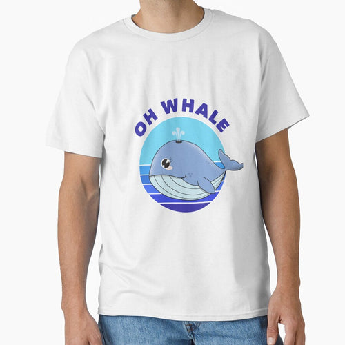 'Oh, whale...' Kawaii Blue Whale by Happy Puppy Print On Demand