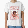 African American Valentine card with baby angel Cupid with wings St Valentine's Day postcard Watercolor by Createya