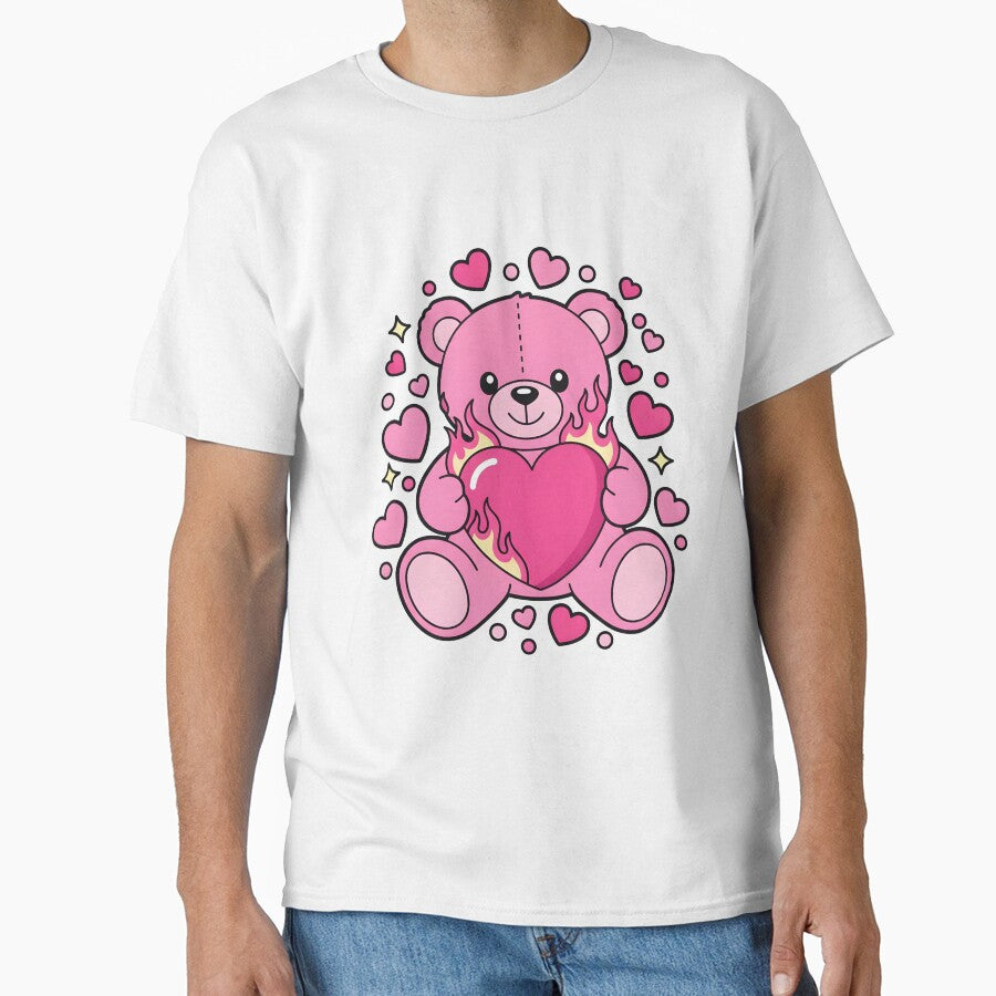 Heart Teddy Bear Valentines Romantic Valentine by KroghDs