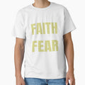 Faith Over Fear - Motivational Slogan Word by Delandor