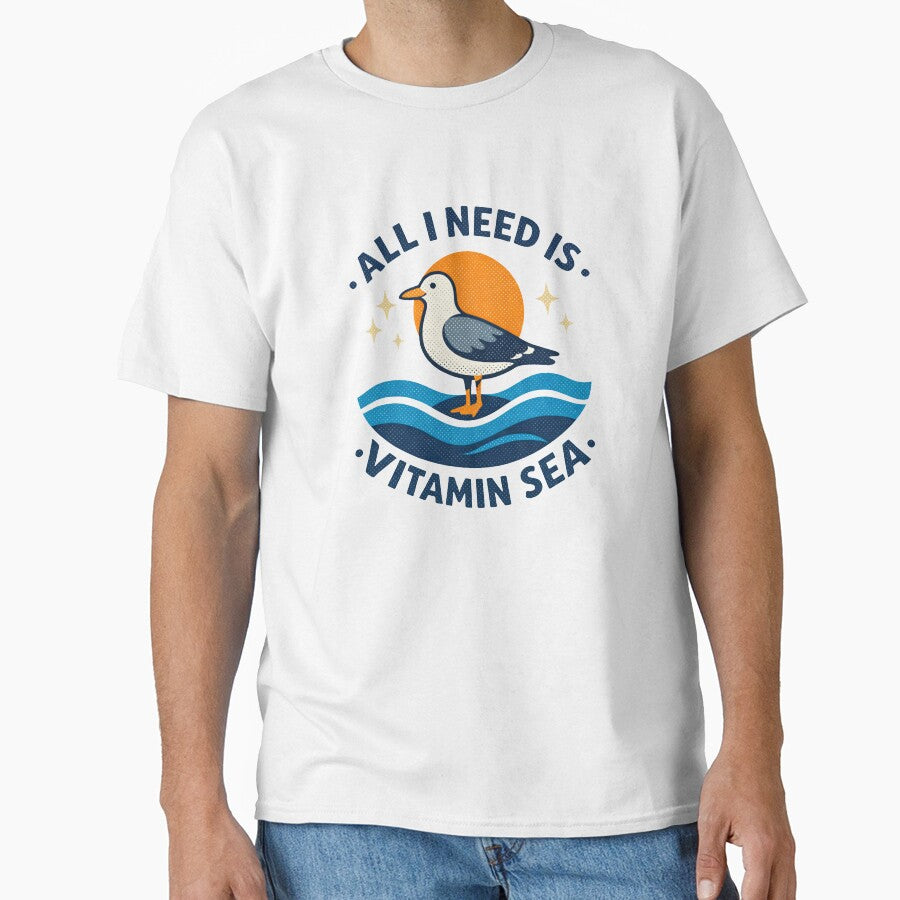 Vitamin Sea Sunset Seagull by PrintSmithArt