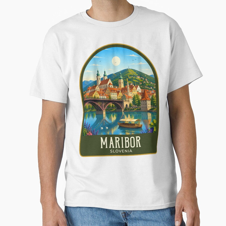 Maribor Vintage Travel Illustration by HomeLivingCo