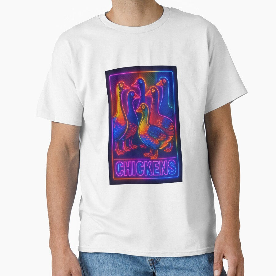 Chickens Neon by Pop Goes The Word