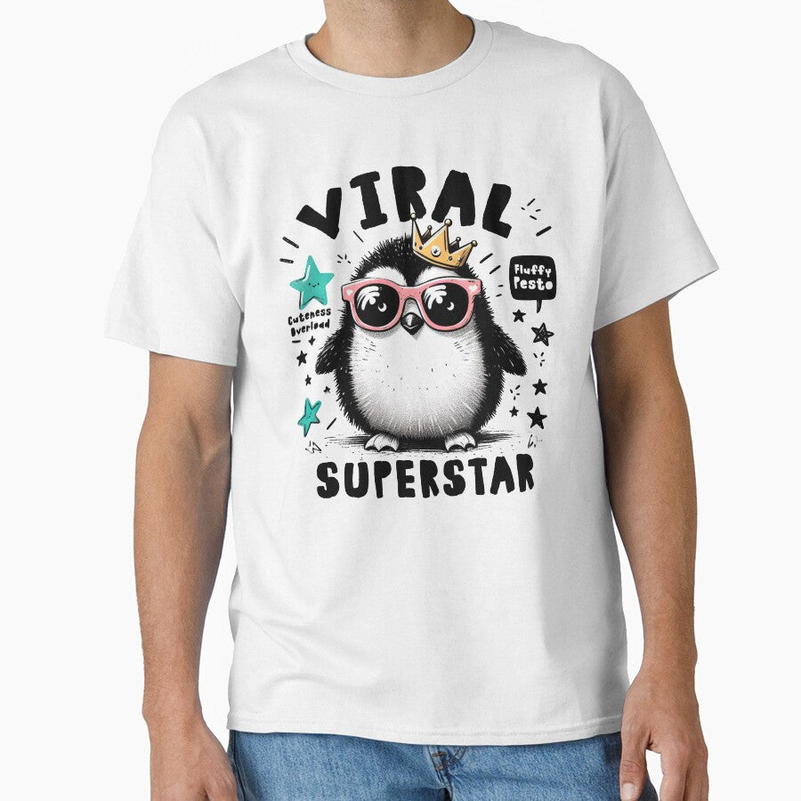 Pesto's Viral Royalty: Trendy Penguin Illustration by H Jonas