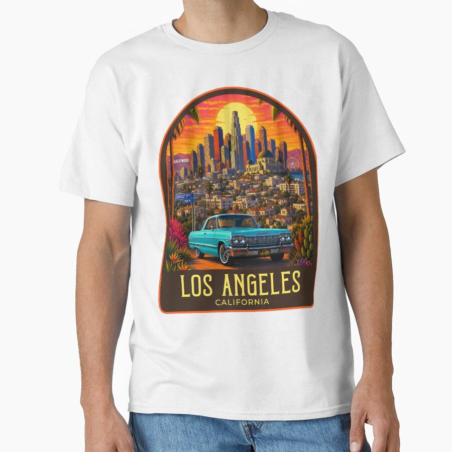 Los Angeles Vintage Travel Illustration by HomeLivingCo