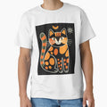 Chunky Cantaloupe Scandinavian Folk Cat by ZunZunArt