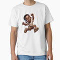 Cute Melanin Boy Jumping – Adorable Happy Kid Illustration by Lulunza