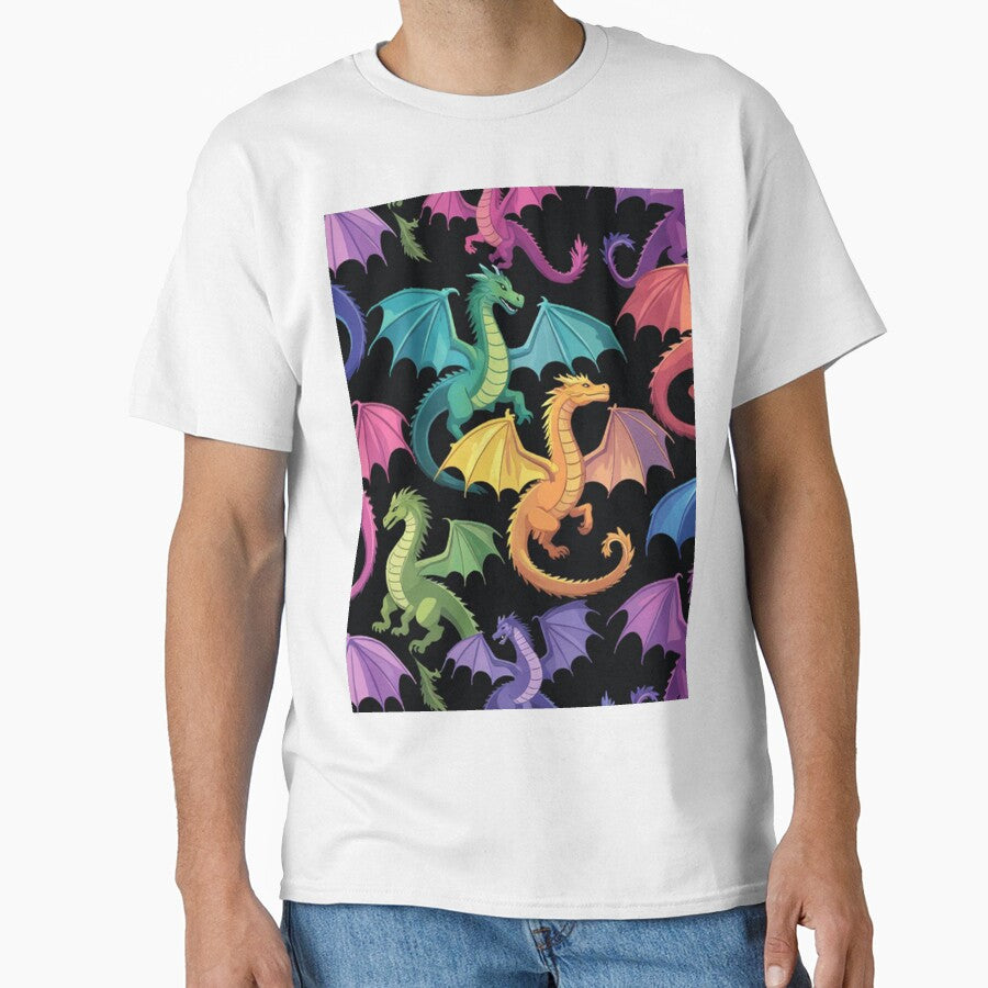 Colorful Dragon Pattern Seamless Fantasy Background by SassyArtistry