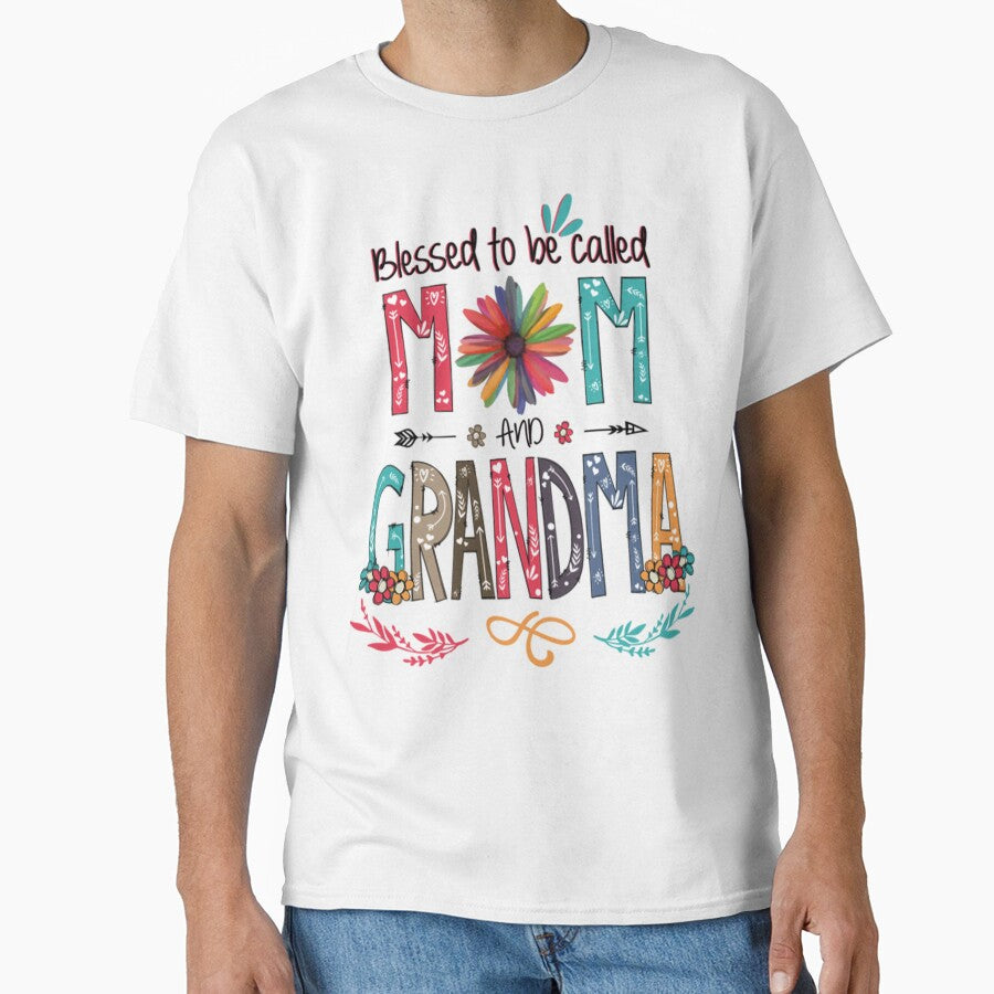 Vintage Flower Blessed To Be Called Mom And Grandma Wildflower Happy Birthday Mothers Day Merry Christmas Hoodie by HazelBergna