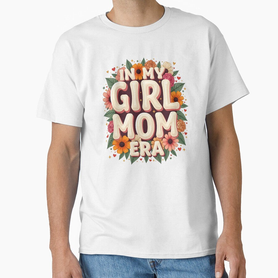 Retro Girl Mom Shirt – Groovy Mother’s Day Floral Design by relso