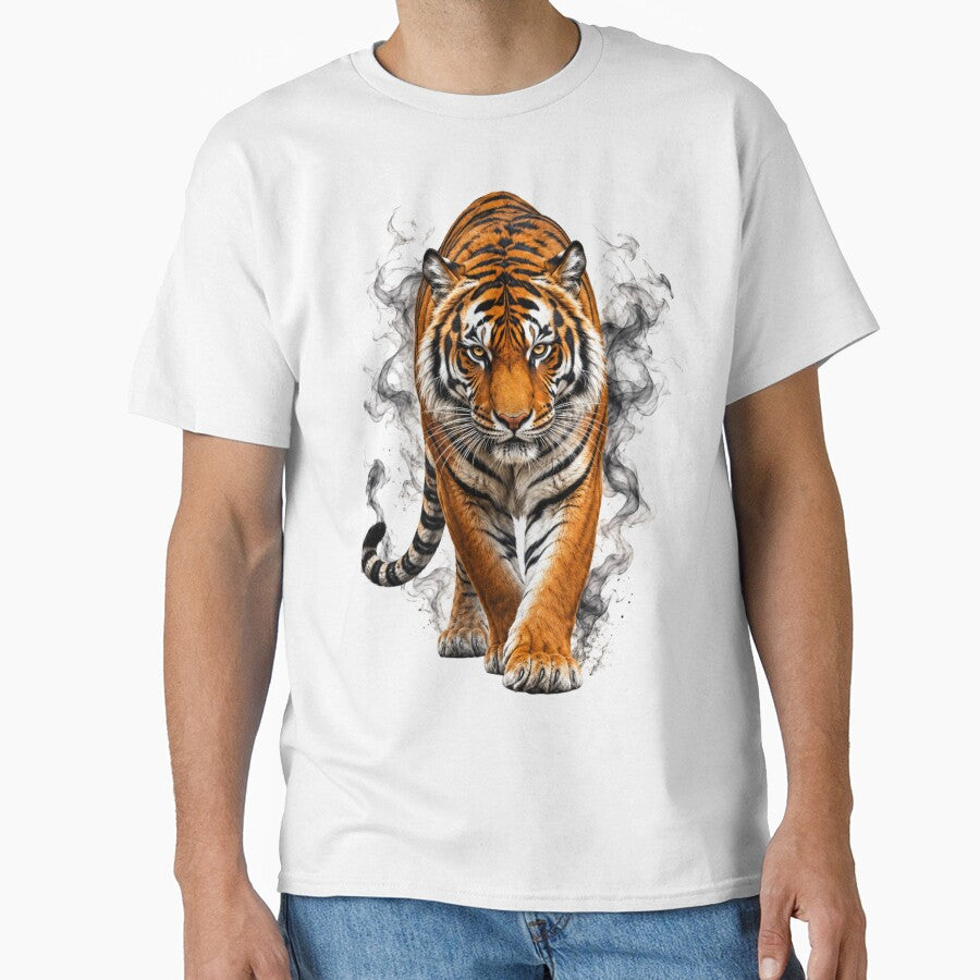 Majestic Smoke Tiger – Fierce Wild Predator Art by Evening Twilight