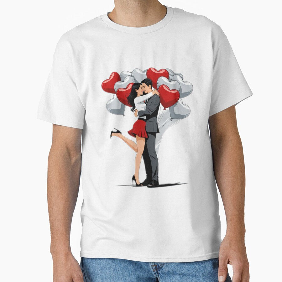 Valentines Day couple  with heart balloons,Valentine couple,valentine heart,valentine art,valentine design by Expressions-Sel