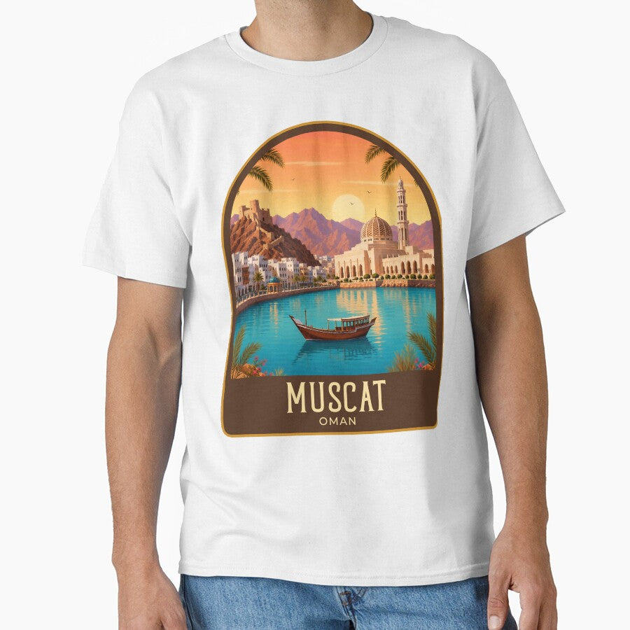 Muscat Vintage Travel Illustration by HomeLivingCo