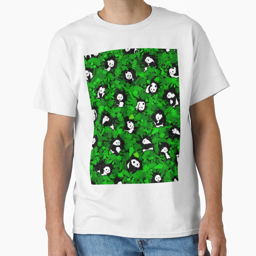 Panda Lover Giant Pandas Jungle Leaf Animal Wildlife Pattern by GrandeDuc