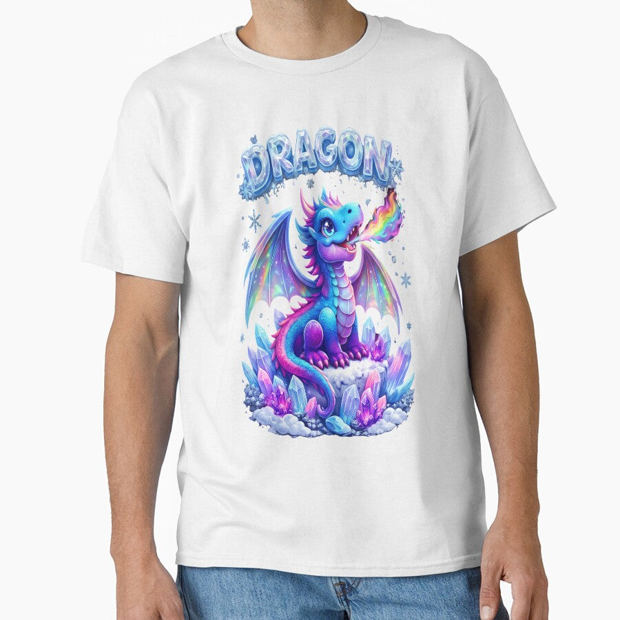 Cute Rainbow Baby Dragon Fantasy T-Shirt Design by eventdesign77