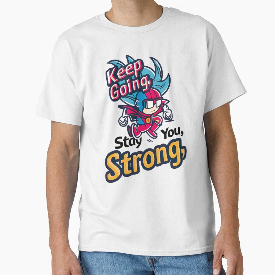 Keep Going Stay Strong Motivational Cartoon by Roseandblood