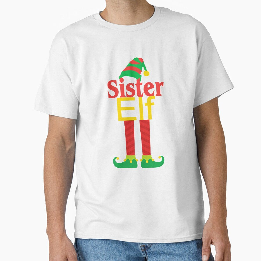 Sister Elf Matching Christmas Family With Hat & Feet Holiday Gift by Sapphire Star