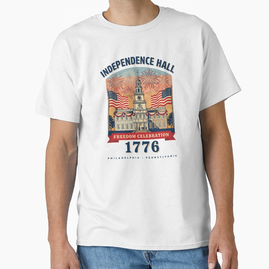 Independence Hall Freedom Celebration 1776 – Philadelphia Pennsylvania Patriotic 4th of July Design by ArcticFoxStudio