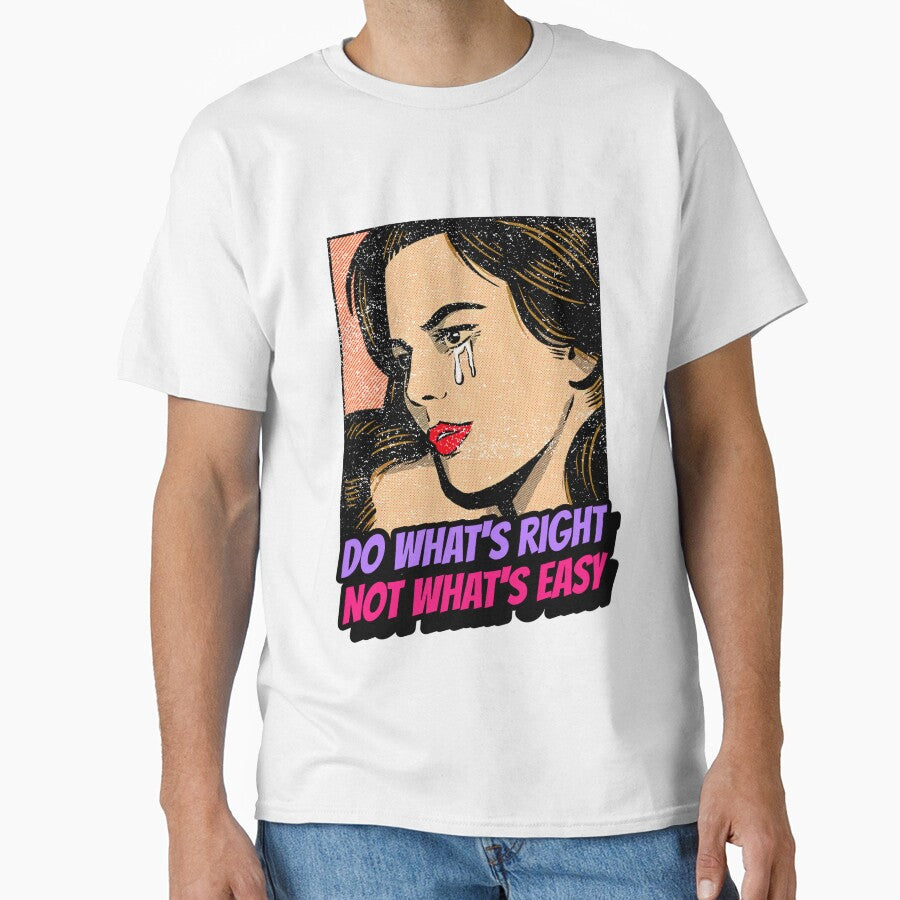 Do What's Right Not What's Easy. Inspirational Quote Sticker by SuccessfulVibes
