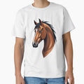 Bay Horse Head | Elegant Equestrian Horse Design by Debbie Schulte