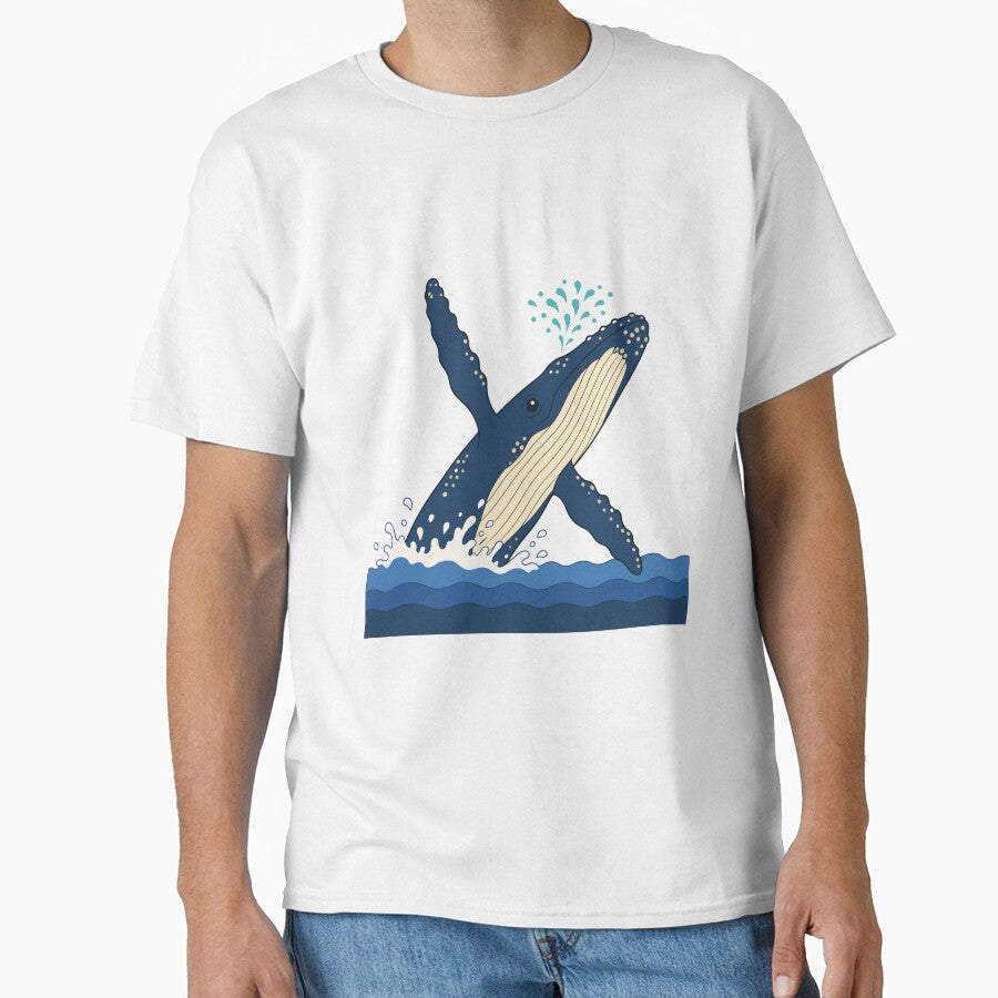Whale Hello There — Breaching Whale Greeting Animal-pun Humor by Mosidrip
