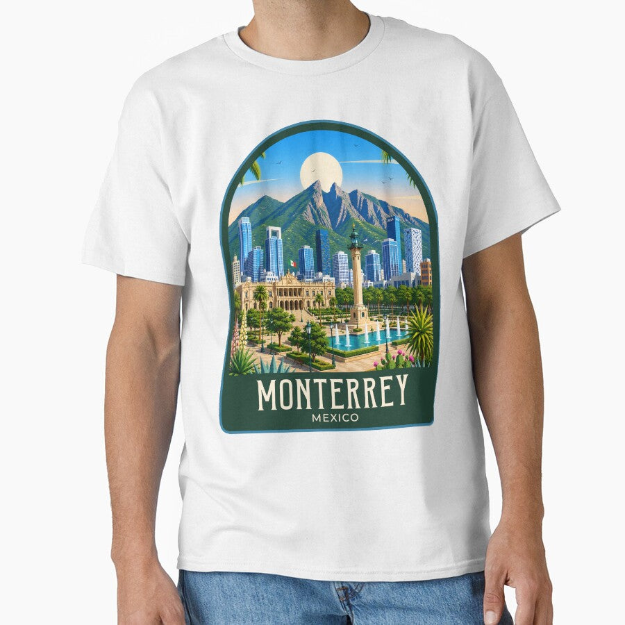 Monterrey Vintage Travel Illustration by HomeLivingCo