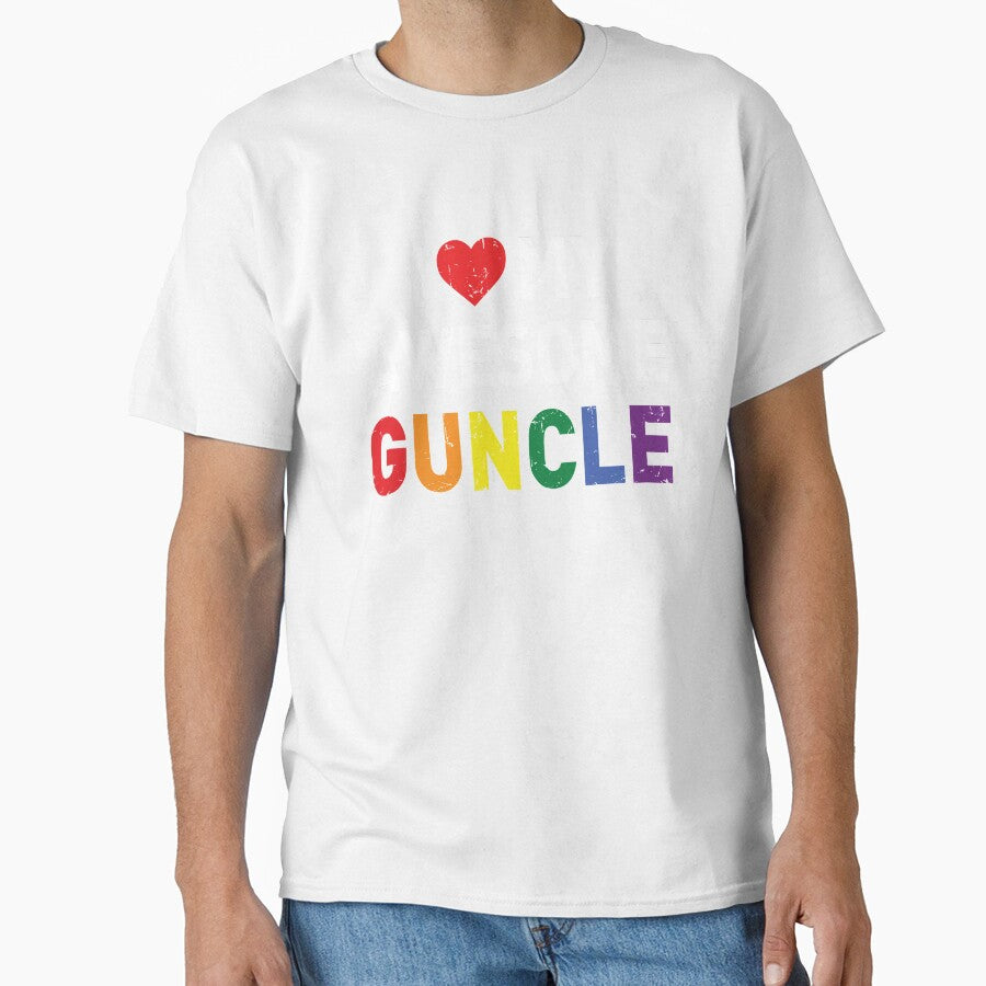 I Love My Awesome Guncle I Heart Love My Gay Uncle Gift by MarOlv