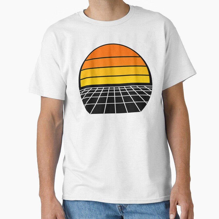 Retro Sunset Grid Vaporwave Design by ImagenFusionP