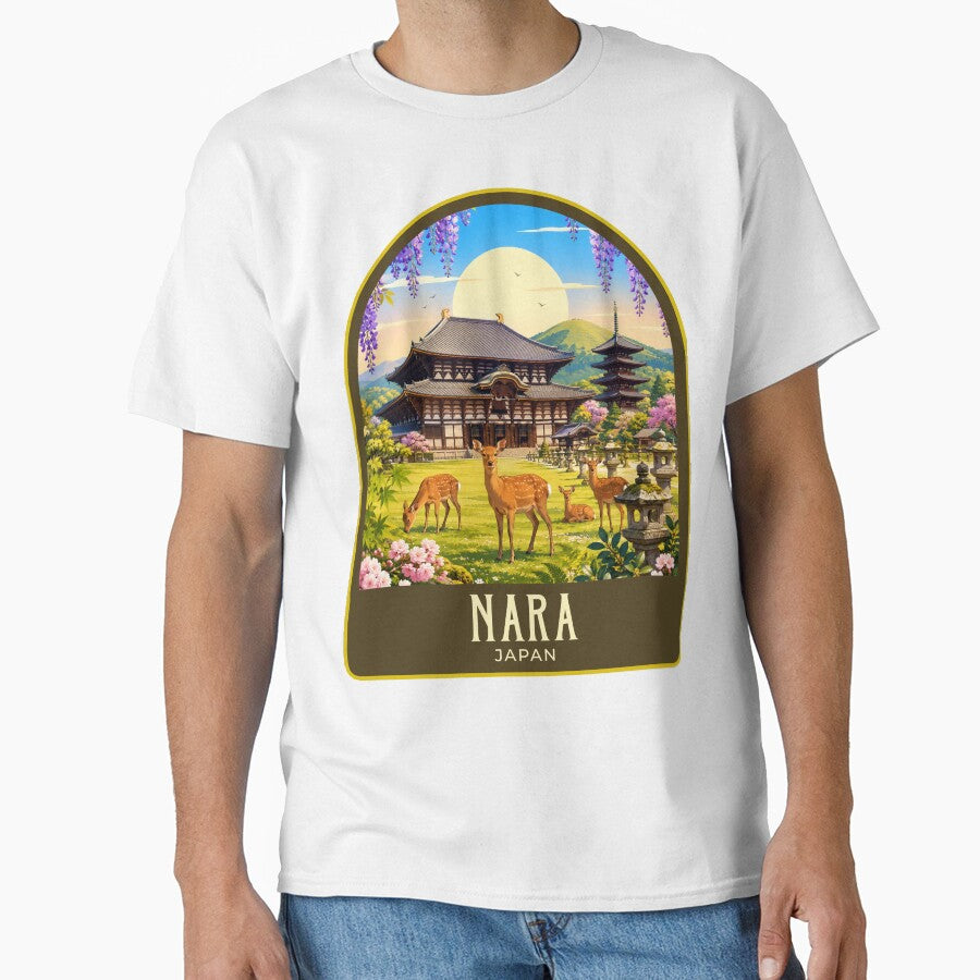 Nara Vintage Travel Illustration by HomeLivingCo